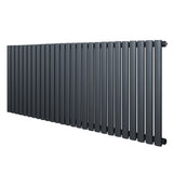 Radiateur à colonnes ovales gris anthracite, 1 panneau, dimensions 600 x 1620 mm, surface lisse et moderne, design élégant et fonctionnel