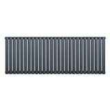 Radiateur à colonnes ovales gris anthracite, 1 panneau, dimensions 600 x 1620 mm, surface lisse et finition moderne