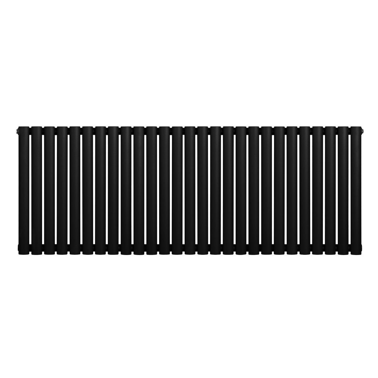 Radiateur à colonnes ovales noir, 600 x 1620 mm, avec surface lisse et finition mate, idéal pour un chauffage efficace et élégant