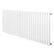 Radiateur à colonnes ovales blanc, 1 panneau, dimensions 600 x 1620 mm, surface lisse et moderne, idéal pour un intérieur élégant