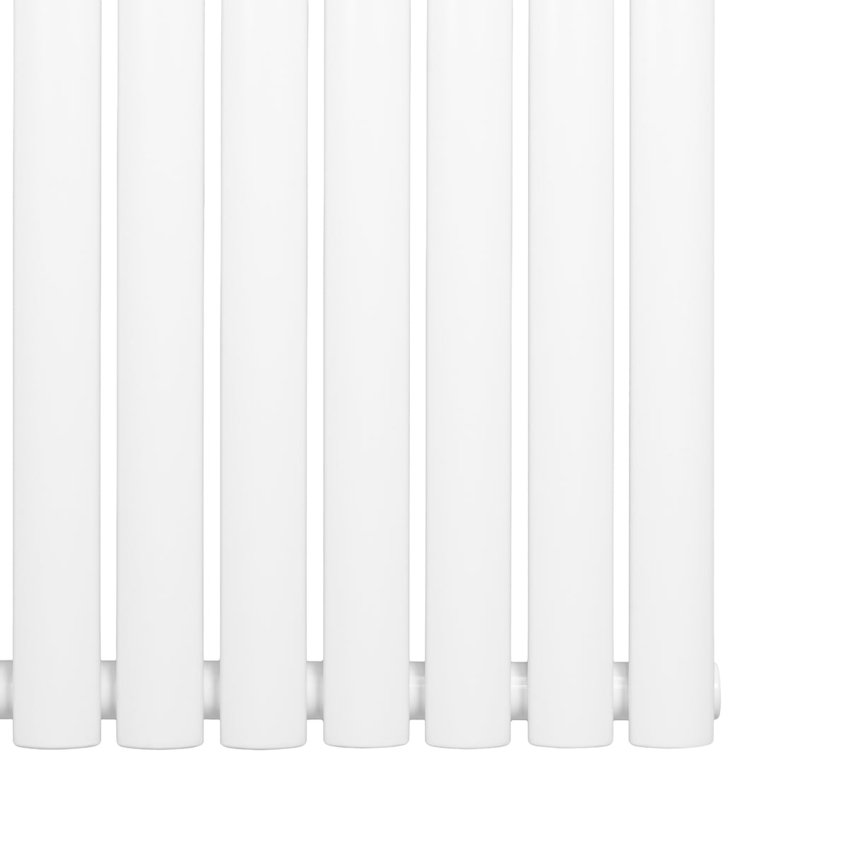Radiateur à colonnes ovales blanc, 1 panneau, dimensions 600 x 1620 mm, surface lisse et brillante, design moderne et épuré