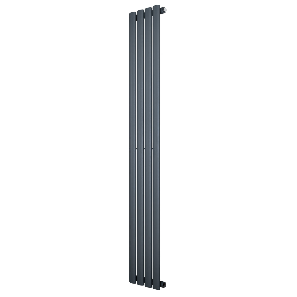 Radiateur à colonnes ovales gris anthracite, 1 panneau, dimensions 1600 x 240 mm, design moderne et épuré, surface lisse et élégante