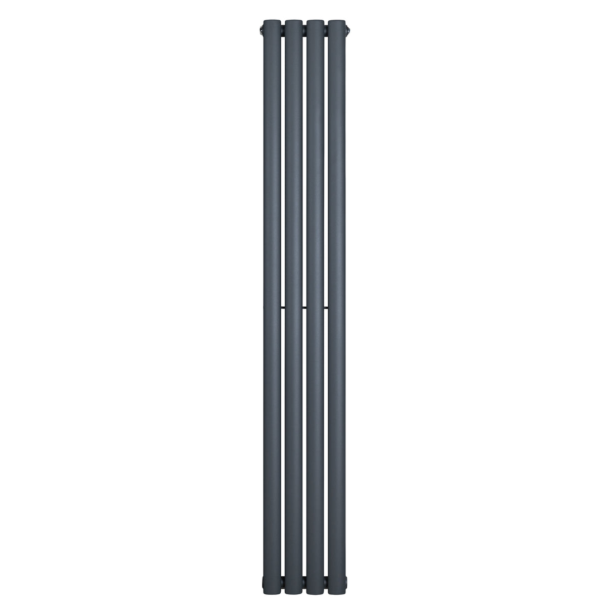 Radiateur à colonnes ovales gris anthracite, 1 panneau, dimensions 1600 x 240 mm, design moderne et élégant, surface lisse et mate