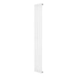 Radiateur à colonnes ovales blanc, 1 panneau, dimensions 1600 x 240 mm, design moderne et épuré, surface lisse et brillante