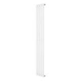 Radiateur à colonnes ovales blanc, 1 panneau, dimensions 1600 x 240 mm, design moderne et épuré, surface lisse et brillante