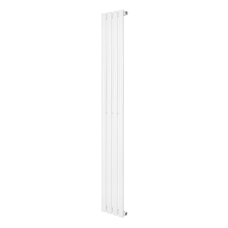Radiateur à colonnes ovales blanc, 1 panneau, dimensions 1600 x 240 mm, design moderne et épuré, surface lisse et brillante