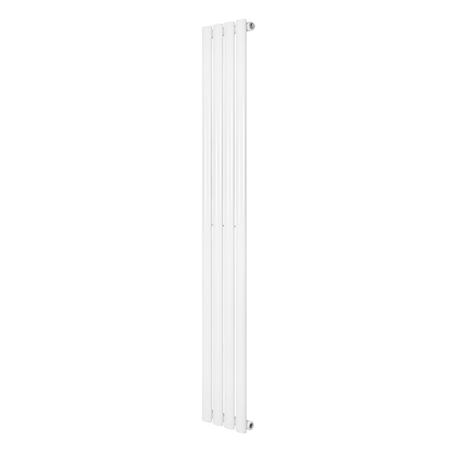 Radiateur à colonnes ovales blanc, 1 panneau, dimensions 1600 x 240 mm, design moderne et épuré, surface lisse et brillante