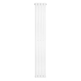 Radiateur à colonnes ovales blanc, 1600 x 240 mm, avec une finition lisse et moderne, idéal pour un chauffage efficace et élégant