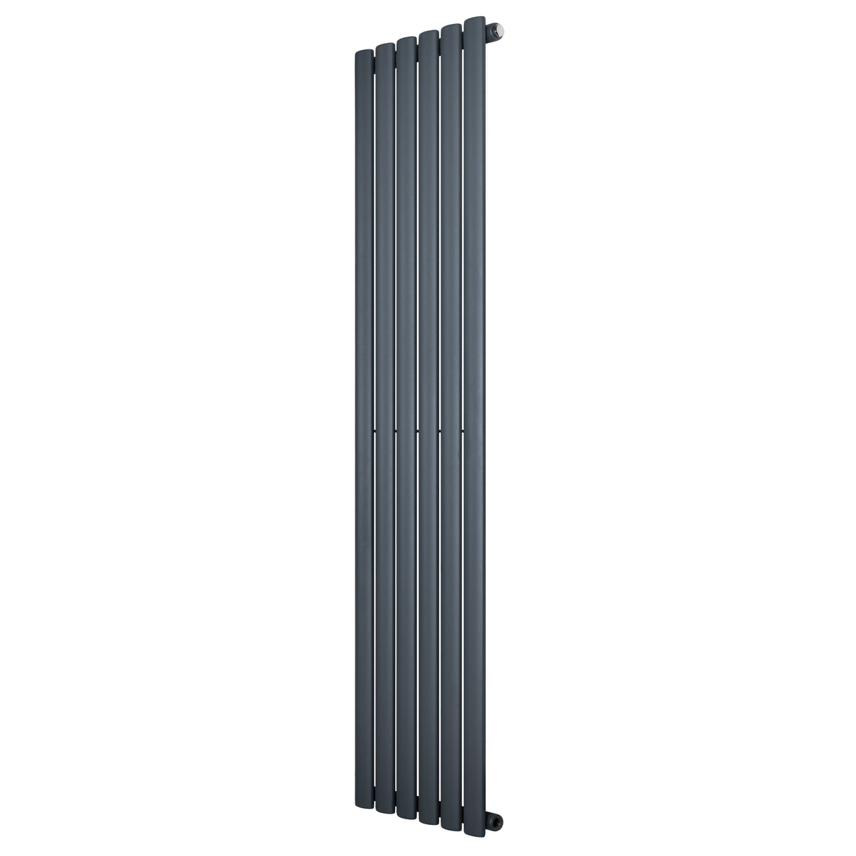 Radiateur à colonnes ovales gris anthracite, 1 panneau, dimensions 1600 x 360 mm, design moderne et élégant, surface lisse