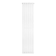 Radiateur à colonnes ovales blanc, 1 panneau, dimensions 1600 x 360 mm, surface lisse et moderne, idéal pour un intérieur élégant