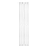 Radiateur à colonnes ovales blanc, 1 panneau, dimensions 1600 x 360 mm, surface lisse et moderne, idéal pour un intérieur élégant