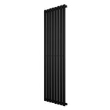 Radiateur à colonnes ovales noir, 1600 x 480 mm, avec une finition lisse et moderne, idéal pour un chauffage efficace et élégant