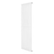 Radiateur à colonnes ovales blanc, 1600 x 480 mm, design moderne avec surface lisse et finition élégante, idéal pour un intérieur contemporain