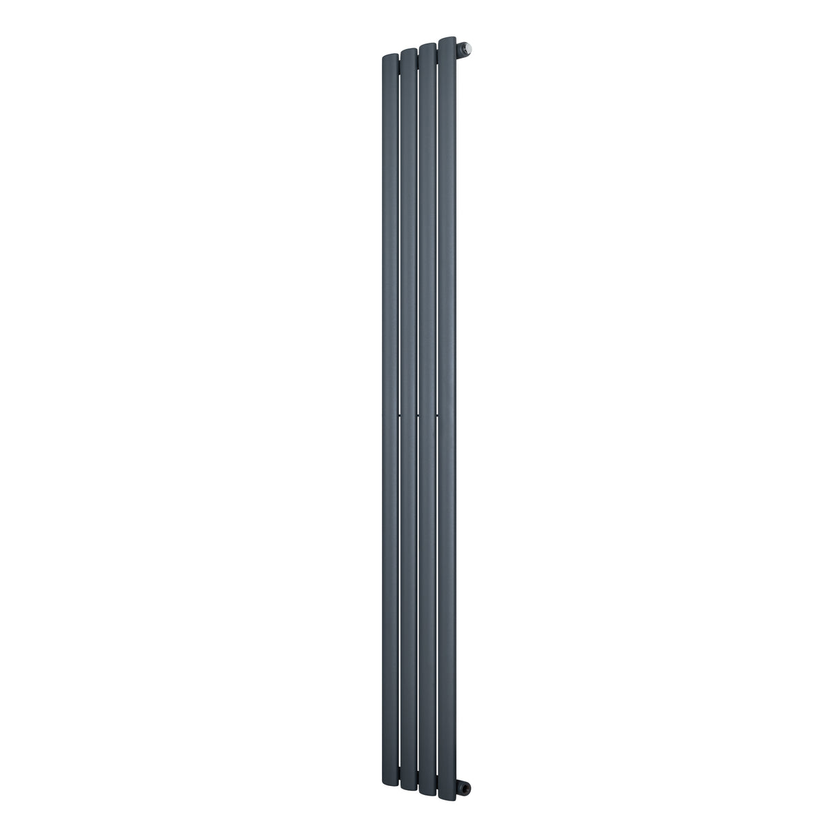 Radiateur à colonnes ovales gris anthracite, 1 panneau, dimensions 1800 x 240 mm, design moderne et élégant, surface lisse et épurée