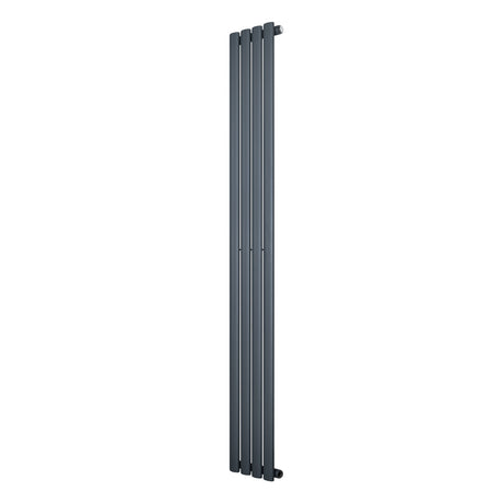 Radiateur à colonnes ovales gris anthracite, 1 panneau, dimensions 1800 x 240 mm, design moderne et élégant, surface lisse et épurée
