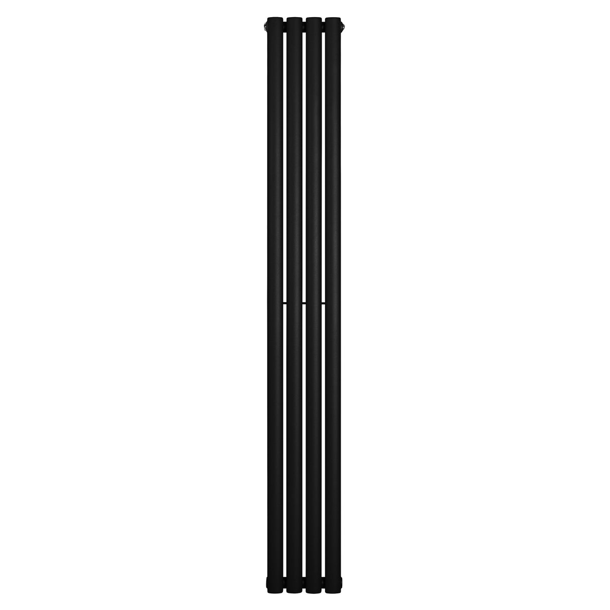 Radiateur à colonnes ovales noir, 1800 x 240 mm, avec finition lisse et design moderne, idéal pour un chauffage efficace et élégant