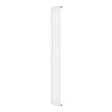 Radiateur à colonnes ovales blanc, 1 panneau, dimensions 1800 x 240 mm, design moderne et épuré, surface lisse et brillante