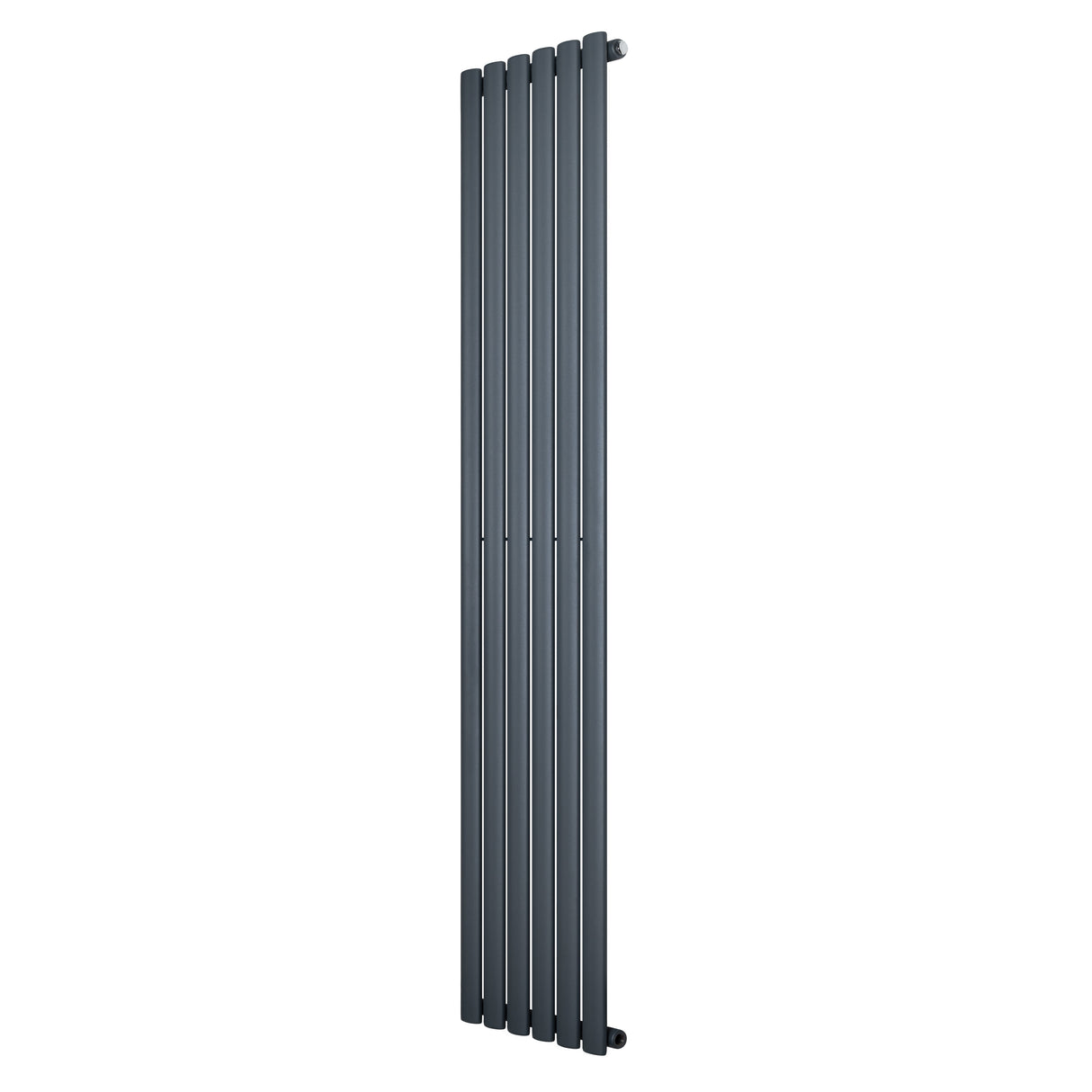 Radiateur à colonnes ovales gris anthracite, 1 panneau, dimensions 1800 x 360 mm, surface lisse et moderne, design élégant et fonctionnel