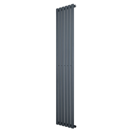 Radiateur à colonnes ovales gris anthracite, 1 panneau, dimensions 1800 x 360 mm, surface lisse et moderne, design élégant et fonctionnel