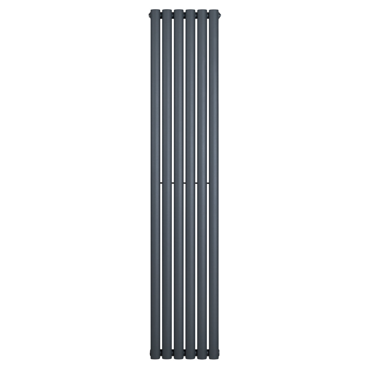 Radiateur à colonnes ovales gris anthracite, 1800 x 360 mm, finition lisse, design moderne et élégant, idéal pour un intérieur contemporain