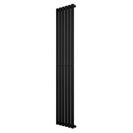 Radiateur à colonnes ovales noir, 1800 x 360 mm, avec une finition lisse et moderne, idéal pour un chauffage efficace et esthétique
