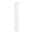 Radiateur à colonnes ovales blanc, 1800 x 360 mm, design moderne avec surface lisse et finitions épurées, idéal pour tout intérieur