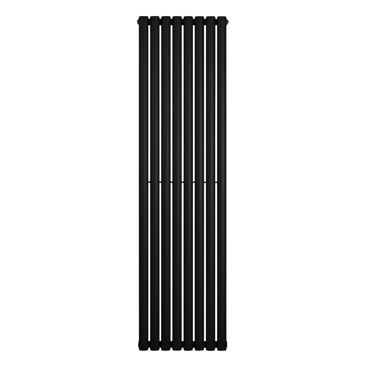 Radiateur à colonnes ovales noir, 1800 x 480 mm, avec un design élégant et moderne, idéal pour un chauffage efficace et esthétique