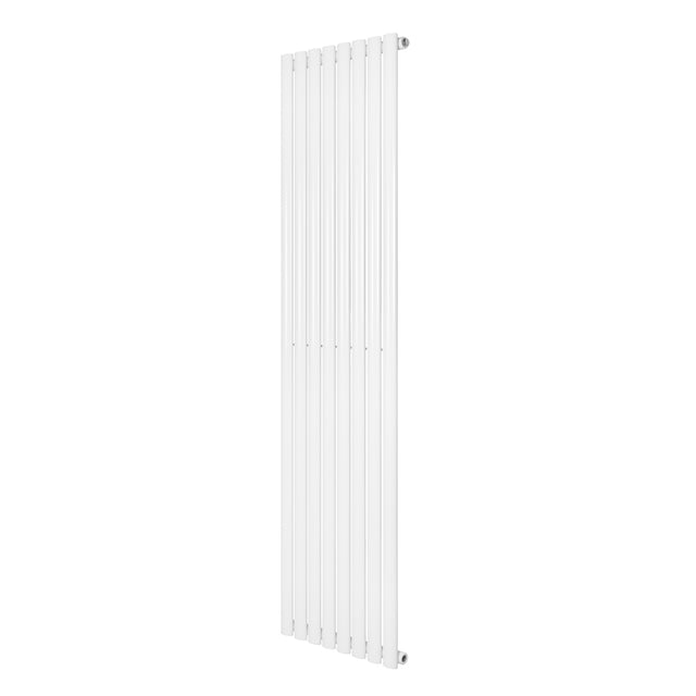 Radiateur à colonnes ovales blanc, 1800 x 480 mm, design moderne et épuré, surface lisse et finition brillante, idéal pour le chauffage intérieur