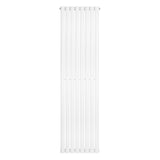 Radiateur à colonnes ovales blanc, 1800 x 480 mm, avec une finition lisse et moderne, idéal pour un intérieur élégant et chaleureux