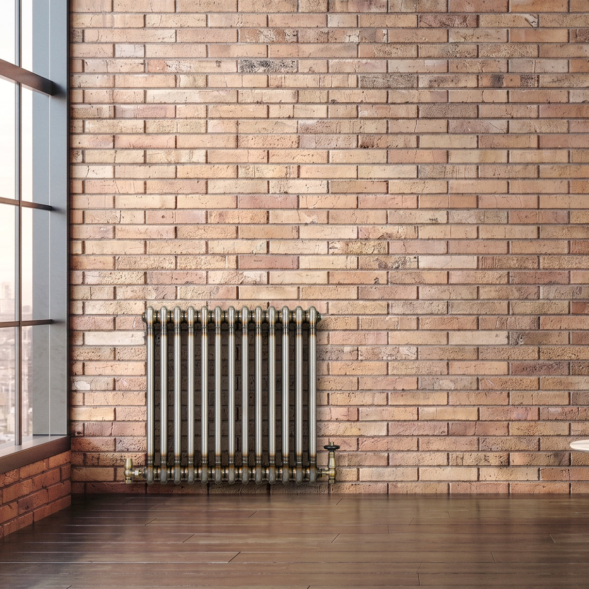 Radiateur Traditionnel à 2 Colonnes - 600 x 605 mm - Métal Brut