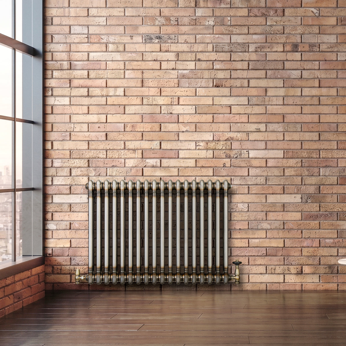 Radiateur Traditionnel à 2 Colonnes - 600 x 830 mm - Métal Brut