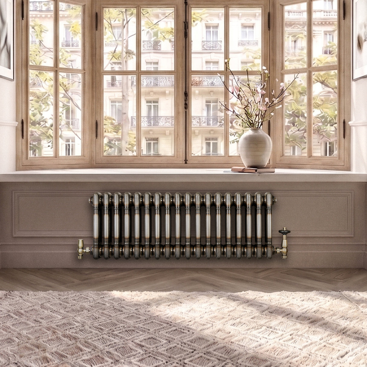 Radiateur Traditionnel à 3 Colonnes - 300 x 650 mm - Métal Brut