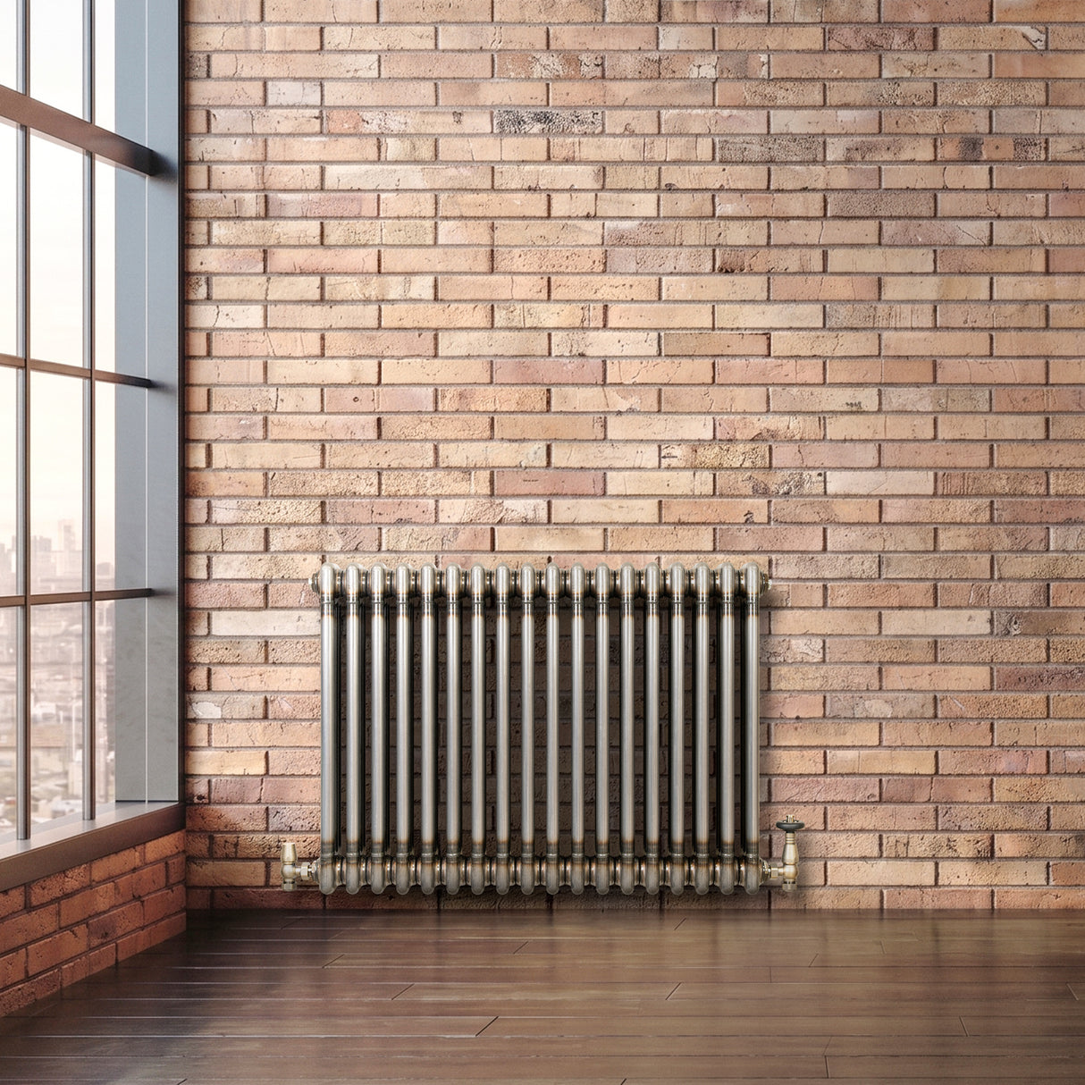 Radiateur Traditionnel à 3 Colonnes - 600 x 830 mm - Métal Brut