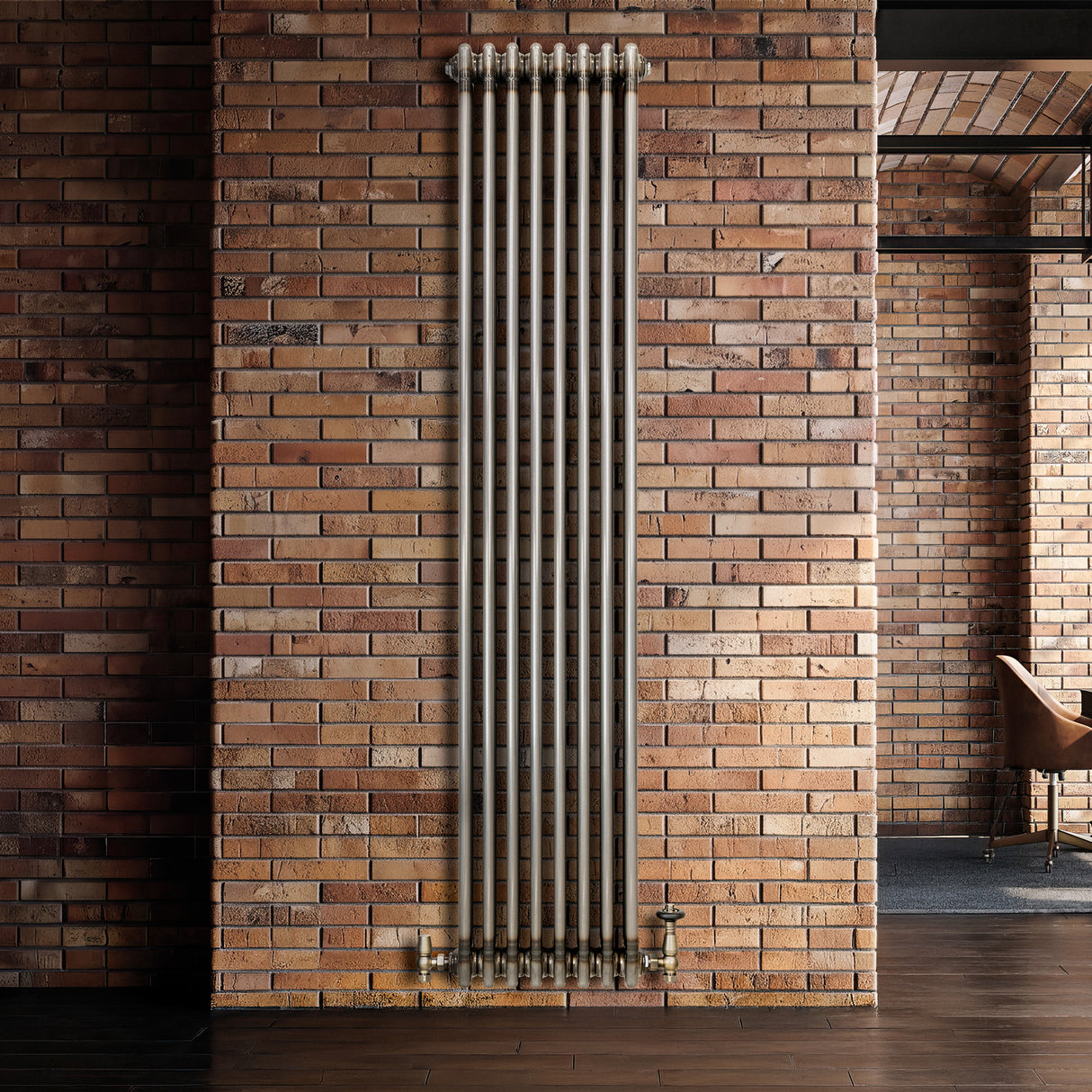 Radiateur Traditionnel à 3 Colonnes - 1800 x 380 mm - Métal Brut