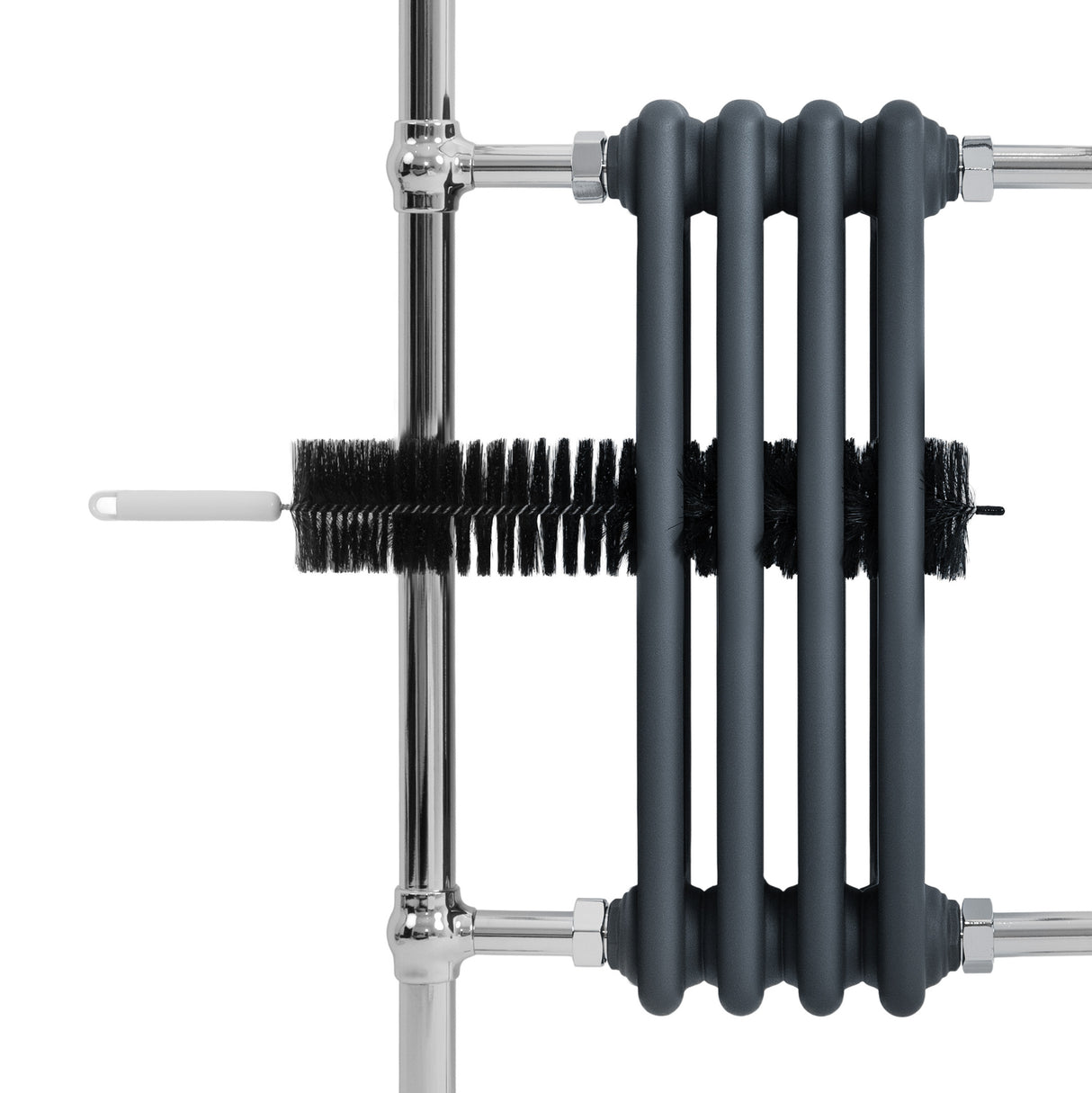 Radiateur Traditionnel Sèche-Serviettes - 950 mm x 480 mm - Gris Anthracite