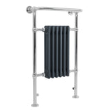 Radiateur Traditionnel Sèche-Serviettes - 950 mm x 570 mm - Gris Anthracite