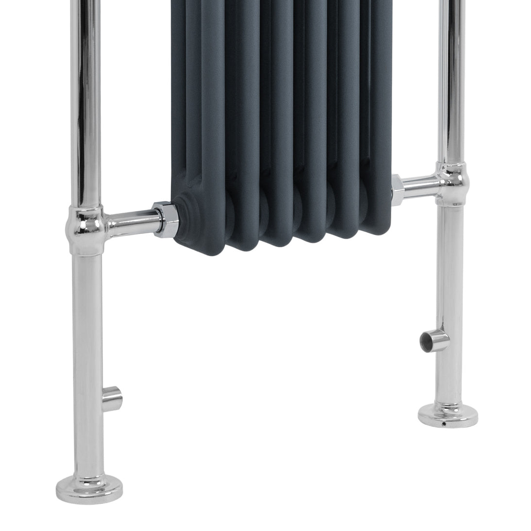 Radiateur Traditionnel Sèche-Serviettes - 950 mm x 570 mm - Gris Anthracite