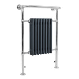 Radiateur Traditionnel Sèche-Serviettes - 950 mm x 660 mm - Gris Anthracite