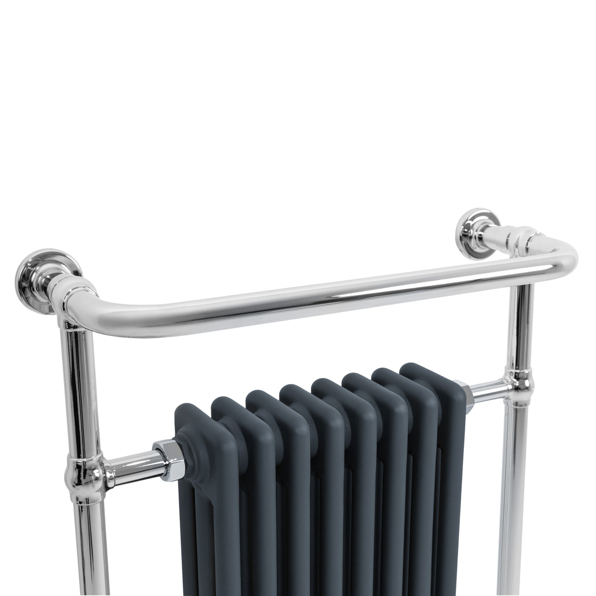 Radiateur Traditionnel Sèche-Serviettes - 950 mm x 660 mm - Gris Anthracite