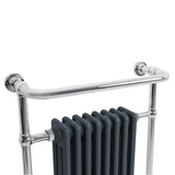 Radiateur Traditionnel Sèche-Serviettes - 950 mm x 660 mm - Gris Anthracite
