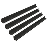 Lot de 4 Bordures de Jardin Flexibles en Caoutchouc 1,2 m - Noir