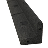 Lot de 4 Bordures de Jardin Flexibles en Caoutchouc 1,2 m - Noir
