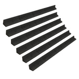 Lot de 6 Bordures de Jardin Flexibles en Caoutchouc 1,2 m - Noir