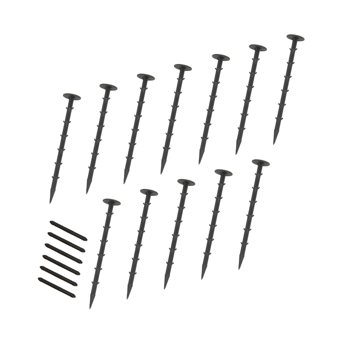 Lot de 6 Bordures de Jardin Flexibles en Caoutchouc 1,2 m - Noir