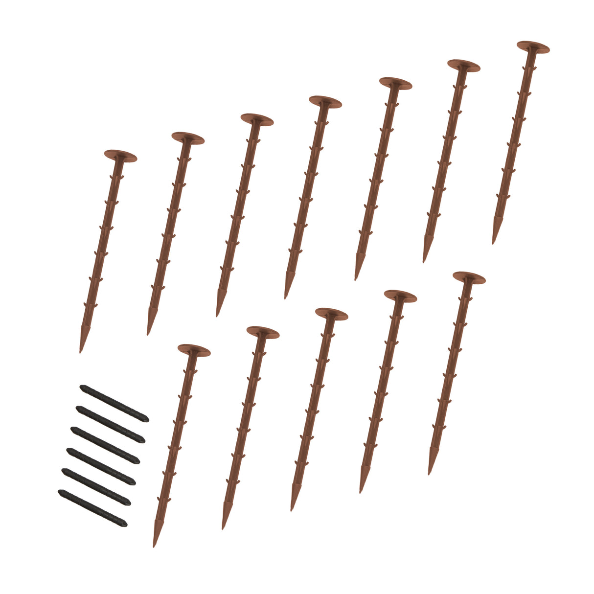Lot de 4 Bordures de Jardin Flexibles en Caoutchouc 1,2 m - Terre Cuite