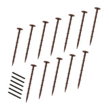 Lot de 14 Bordures de Jardin Flexibles en Caoutchouc 1,2 m & Maillet - Marron