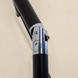 Parasol Inclinable à LED 2,7 m & Socle en Béton - Crème