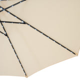 Parasol Inclinable à LED 2,7 m & Socle en Béton - Crème