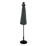 Parasol Inclinable à LED 2,7 m & Socle en Béton - Gris