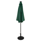Parasol Inclinable à LED 2,7 m & Socle en Béton - Vert